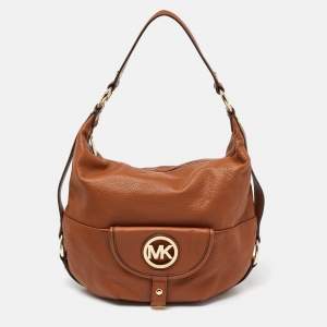 MICHAEL Michael Kors Brown Leather Fulton Hobo