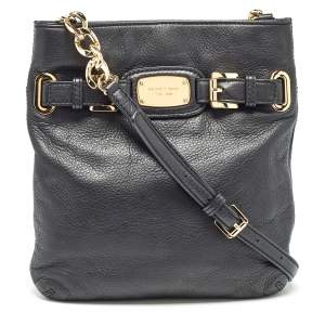 MICHAEL Michael Kors Black Leather Hamilton Crossbody Bag