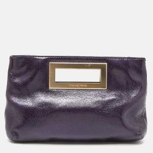 MICHAEL Michael Kors Purple Patent Leather Berkley Clutch