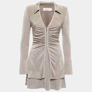 Misha Beige Jersey Skirt Top Set S