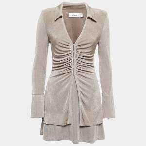 Misha Beige Jersey Skirt Top Set S