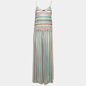 Missoni Mare Multicolor Patterned Lurex Knit Jumpsuit L