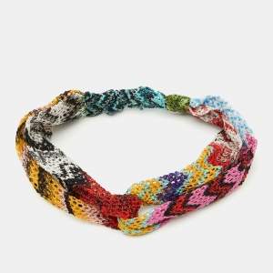 Missoni Mare Multicolor Lurex Knit Twisted Headband