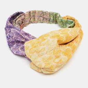 Missoni Mare Multicolor Patterned Lurex Knit Twisted Headband