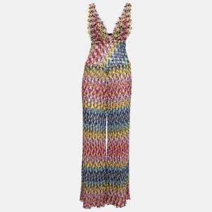 Missoni Mare Multicolor Crochet Knit Cover-Up Jumpsuit M