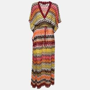 Missoni Mare Multicolor Viscose Caftan Maxi Dress L