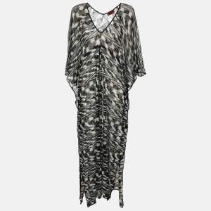 Missoni Mare Black Knit Kaftan Maxi Dress L