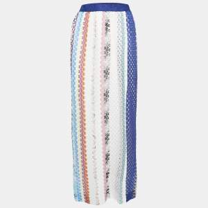 Missoni Mare Multicolor Chevron Knit Maxi Skirt M