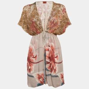 Missoni Mare Lurex Knit and Crepe Cover-Up Mini Dress M