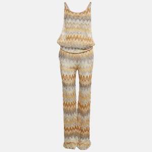 Missoni Mare Yellow/Multicolor Patterned Knit Cover-Up Jumpsuit M
