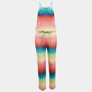 Missoni Mare Multicolor Knit Halter Cover-Up Jumpsuit S