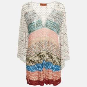 Pre Owned Missoni Mare Multicolor Lurex Knit Mini Dress M