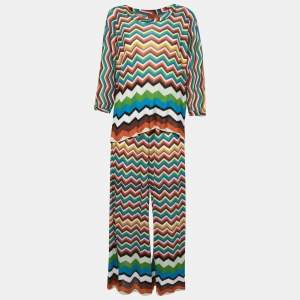 Missoni Mare Multicolor Textured Knit Top and Pants Set M