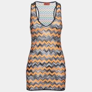 Missoni Mare Multicolor Zig-Zag Pattern Knit Sleeveless Top S