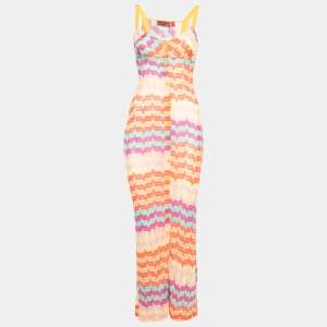 Missoni Mare Multicolor Patterned Knit Button Front Dress S