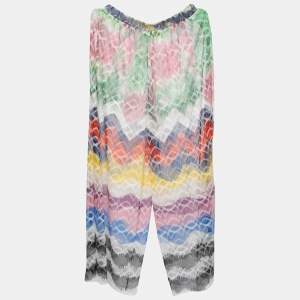 Missoni Mare Multicolor Patterned Mesh Open-Side Pants M