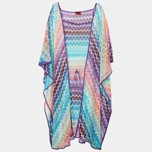 Missoni Mare Multicolor Knit Kaftan Mini Dress L