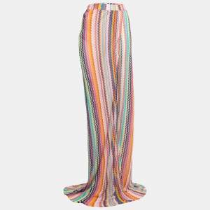 Missoni Mare Multicolor Patterned Crochet Knit Cover Up Maxi Dress M