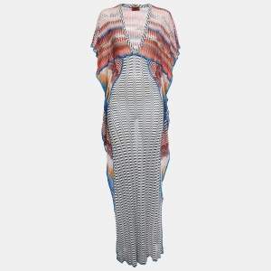 Missoni Mare Multicolor Knit V-Neck Maxi Kaftan M