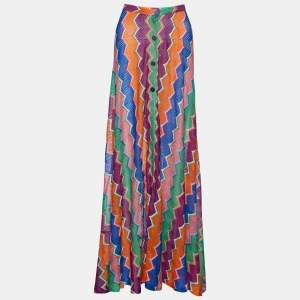 Missoni Mare Multicolor Knit Patterned Maxi Skirt L