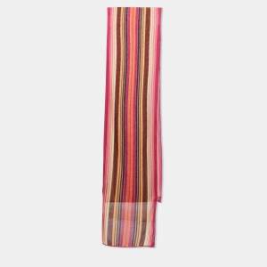 Pre Owned Missoni Multicolor Knit Rayon Blend Stole 