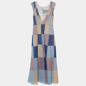 Pre Owned Missoni Multicolor Lurex Knit Sleeveless Maxi Dress S