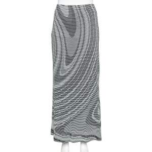 Missoni Sport Grey Textured Jersey Midi Skirt L