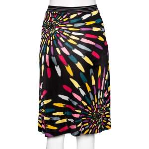 Missoni Sport Multicolor Jersey Buttoned Mini Skirt M