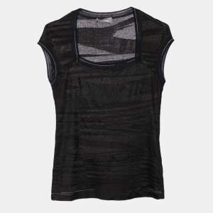 Missoni Sport Black Patterned Knit Sleeveless T-Shirt M