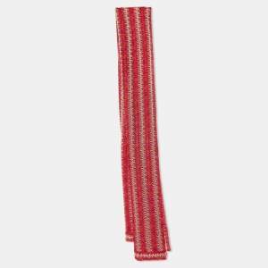 Missoni Red/Pink Textured Lurex Knit Stole 