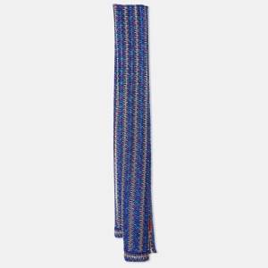 Missoni Blue/Purple Textured Lurex Knit Stole 
