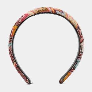Missoni Multicolor Chevron Crochet Hairband 