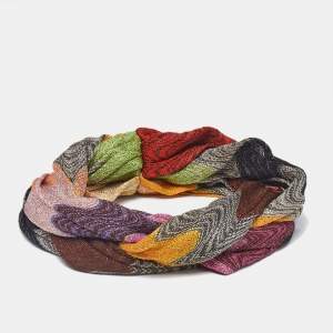 Missoni  Multicolor Lurex Knit Twisted Headband One Size