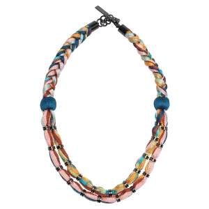Missoni Multicolor Double Rope Braided Necklace