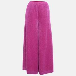 Missoni Pink Lurex Knit Palazzo Pants M