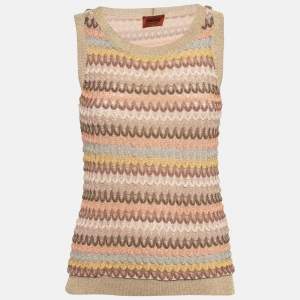 Pre Owned Missoni Multicolor Patterned Knit Tank Top S