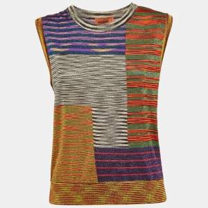 Missoni Multicolor Lurex Knit Tank Top L