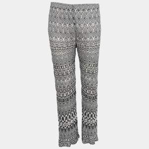 Missoni Black Patterned Knit Palazzo Pants M