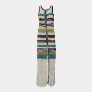 Missoni Multicolor Striped Crochet Long Outer Dress IT Women 38