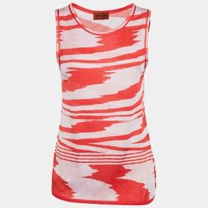 Missoni Red & Pink Knit Tank Top M