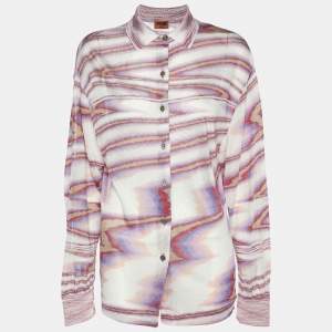 Missoni Multicolor Knit Button Front Shirt S