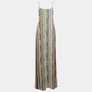 Missoni Multicolor Patterned Lurex Knit Maxi Dress L