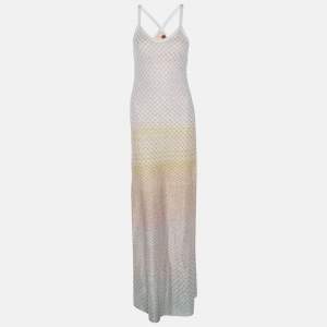 Pre Owned Missoni Multicolor Knit Sequins Maxi Dress S