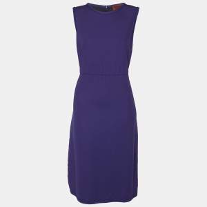 Pre Owned Missoni Purple Jersey Sleeveless Midi Dress M