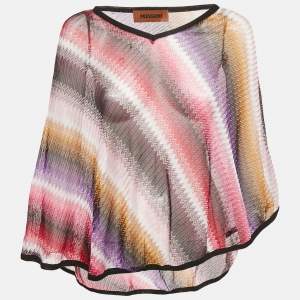 مملوكة مسبقًا Missoni  Multicolor Printed Striped Cape One Size