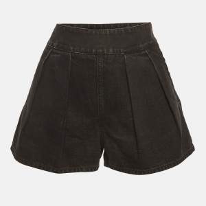 Pre Owned Missoni Grey Denim Pleated Shorts S