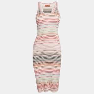 Pre Owned Missoni Multicolor Pattern Knit Sleeveless Mini Dress S