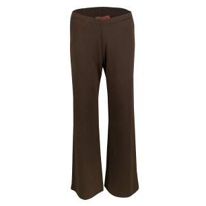 Missoni Brown Elasticized Waist Wide Leg Pants M