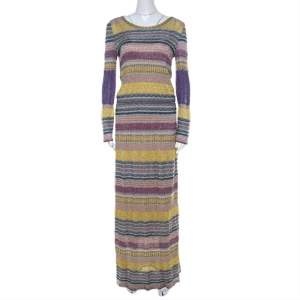 Missoni Multicolor Patterned Lurex Knit Maxi Dress S