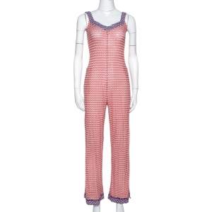 Missoni Mare Rust Orange Knit Beach Cover Up Jumpsuit S